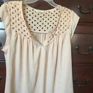 Sleeveless blush pink top